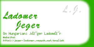 ladomer jeger business card